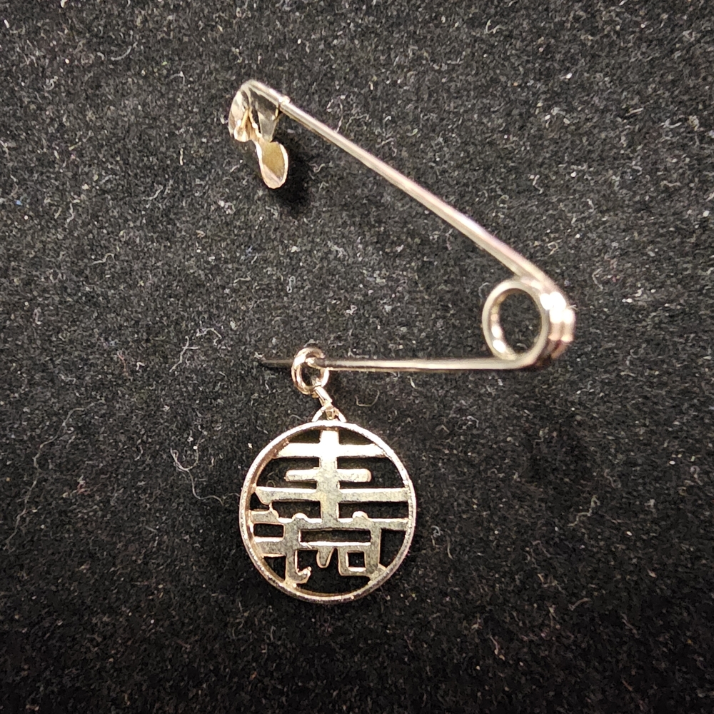 Elegant Gold-Tone Charm Brooch